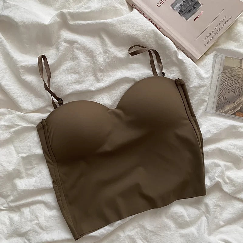 Enfärgad Cropped Camisole för kvinnor