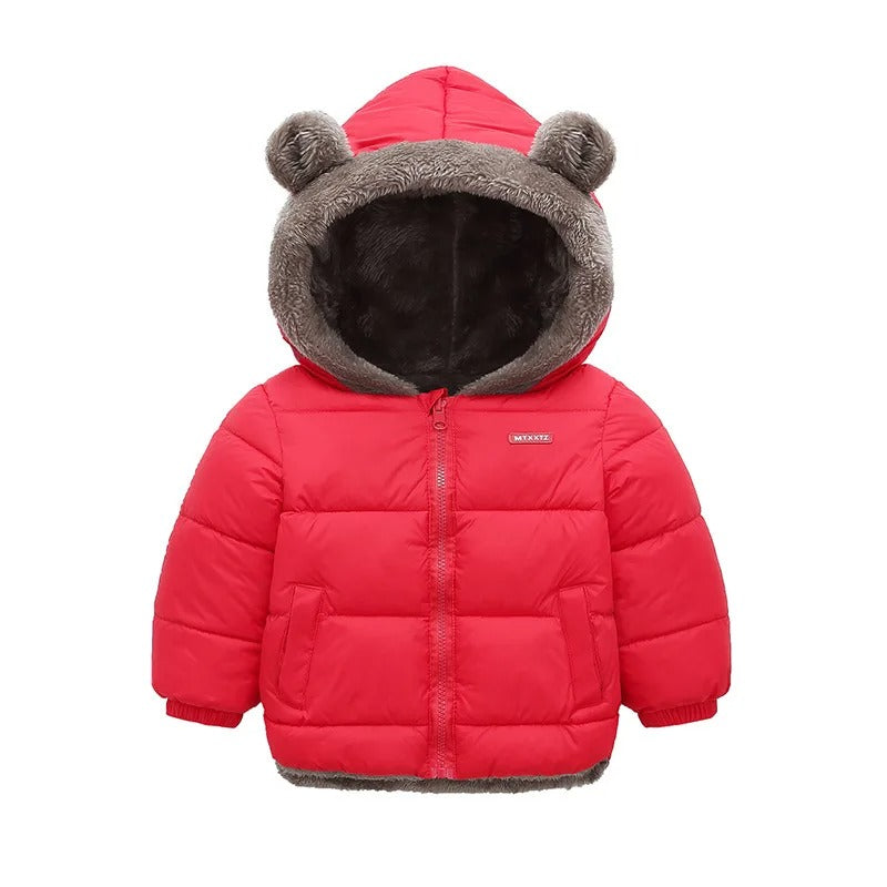 Barn tjock fleece vadderad jacka