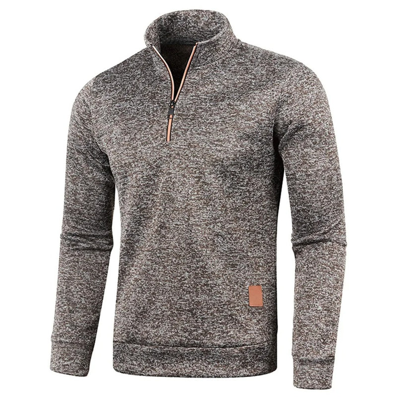 Sköldpaddshalsad Sweatshirt med halv dragkedja för män