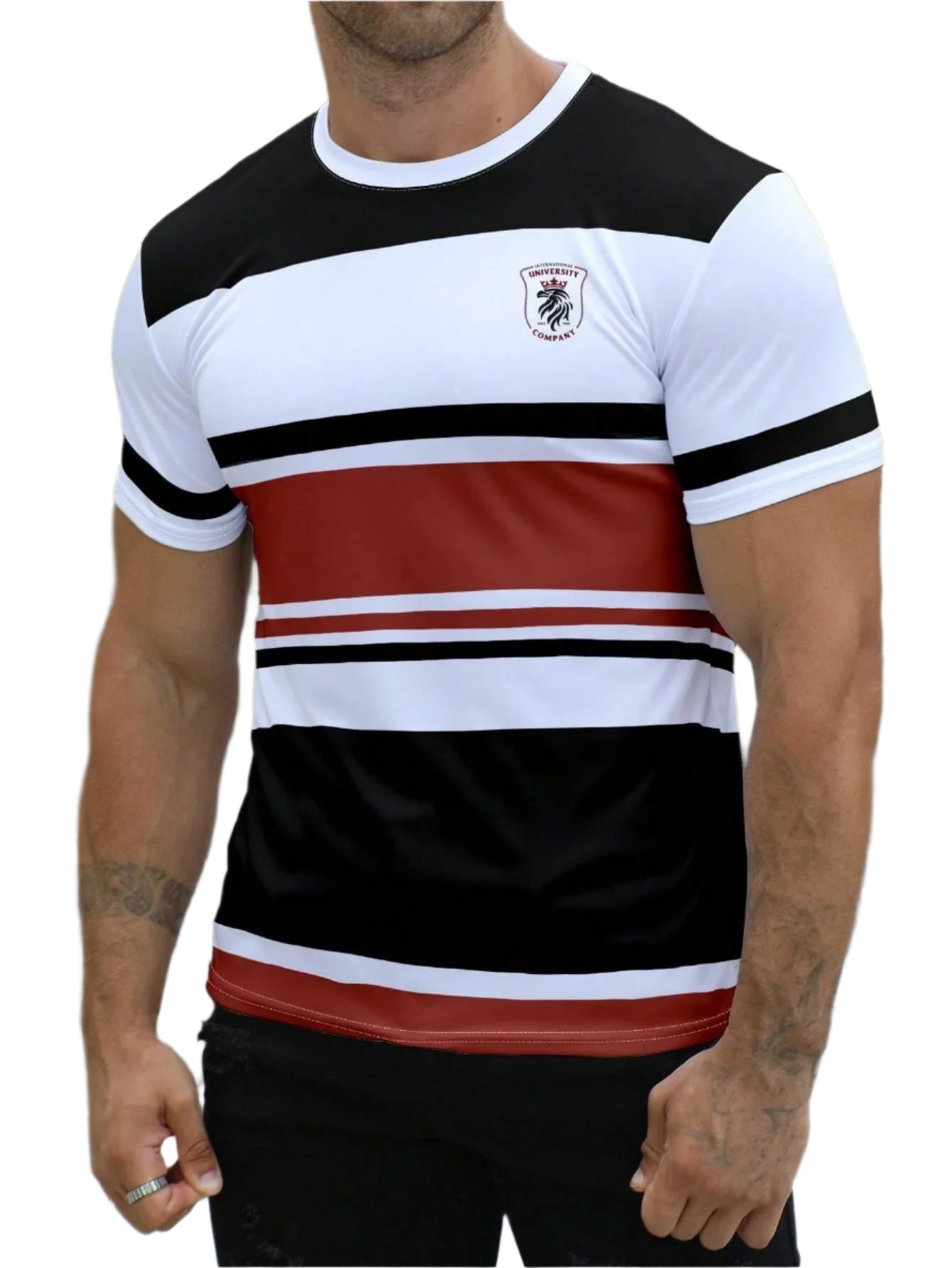 Randig Casual T-shirt för män