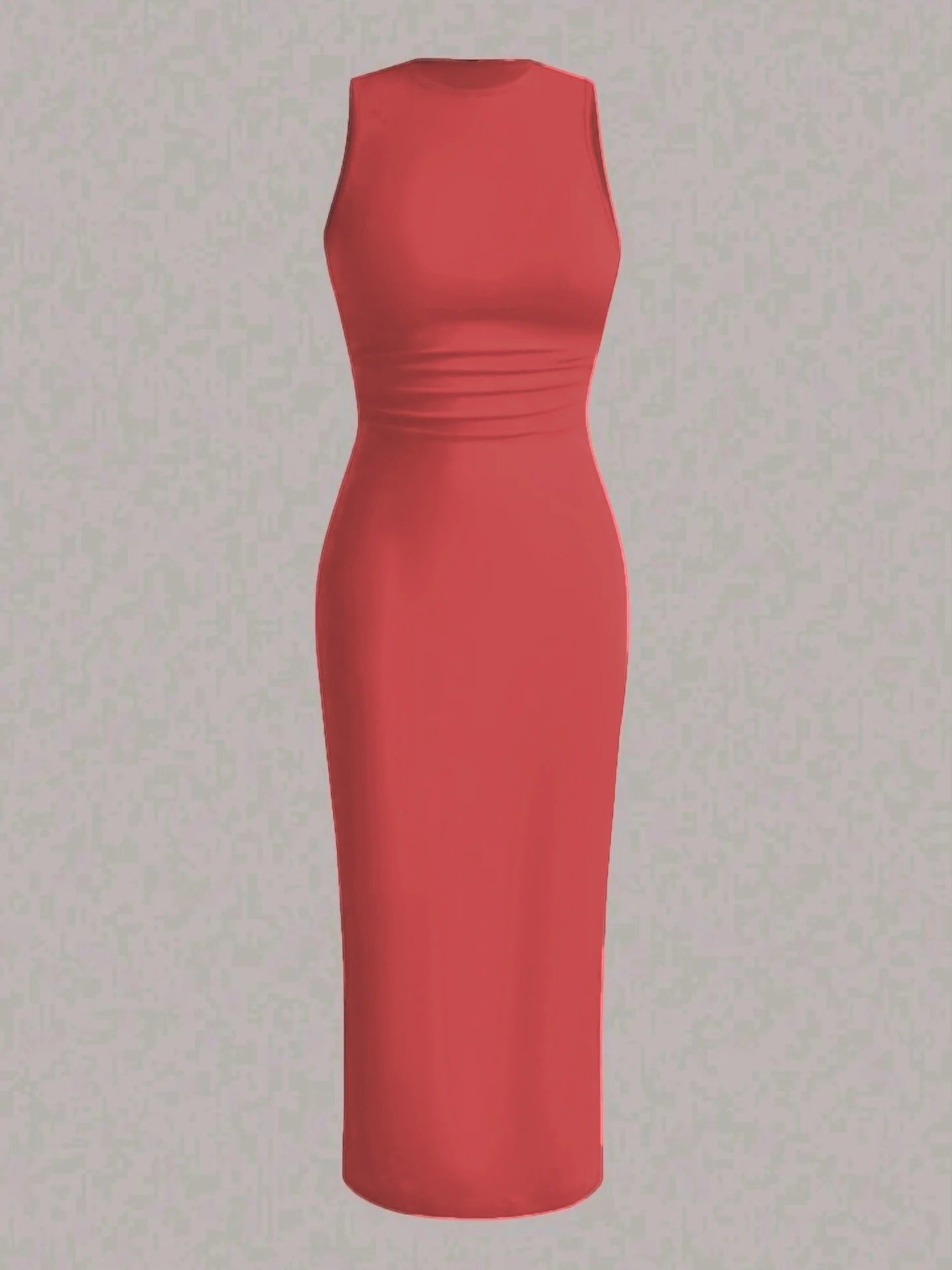 Vestklänning med skrynklig midja för kvinnor