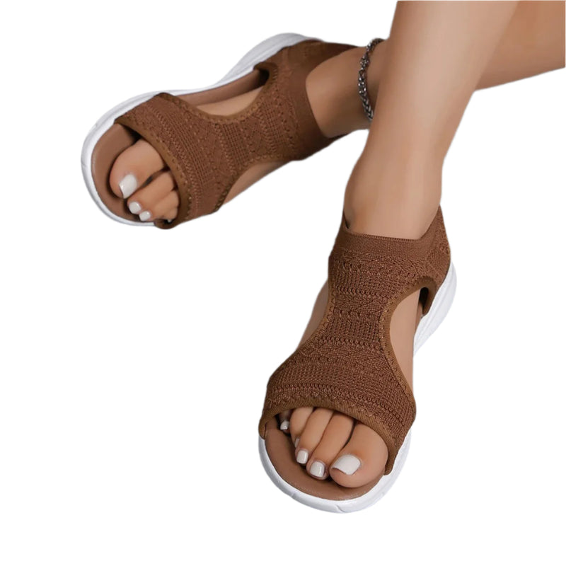 Wedge-sandaler med plattform i mesh för kvinnor