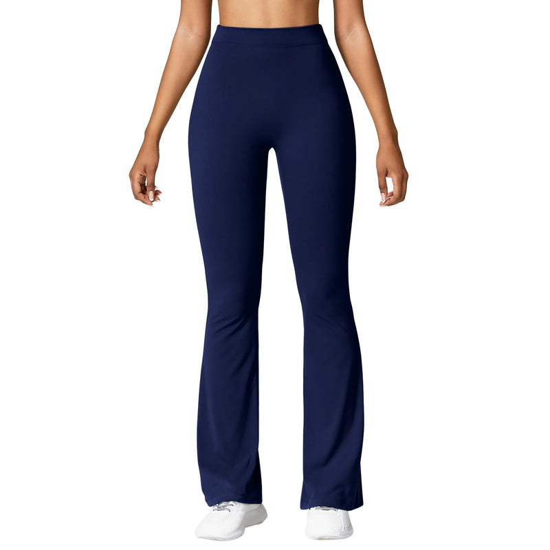 Leggings med hög midja och V-rygg för kvinnor