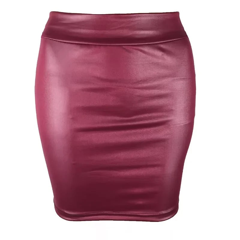 Slim Fit Pennskjol med hög midja