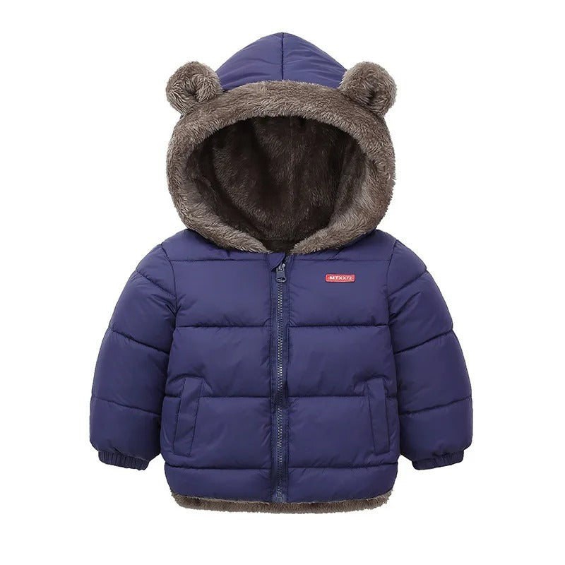 Barn tjock fleece vadderad jacka
