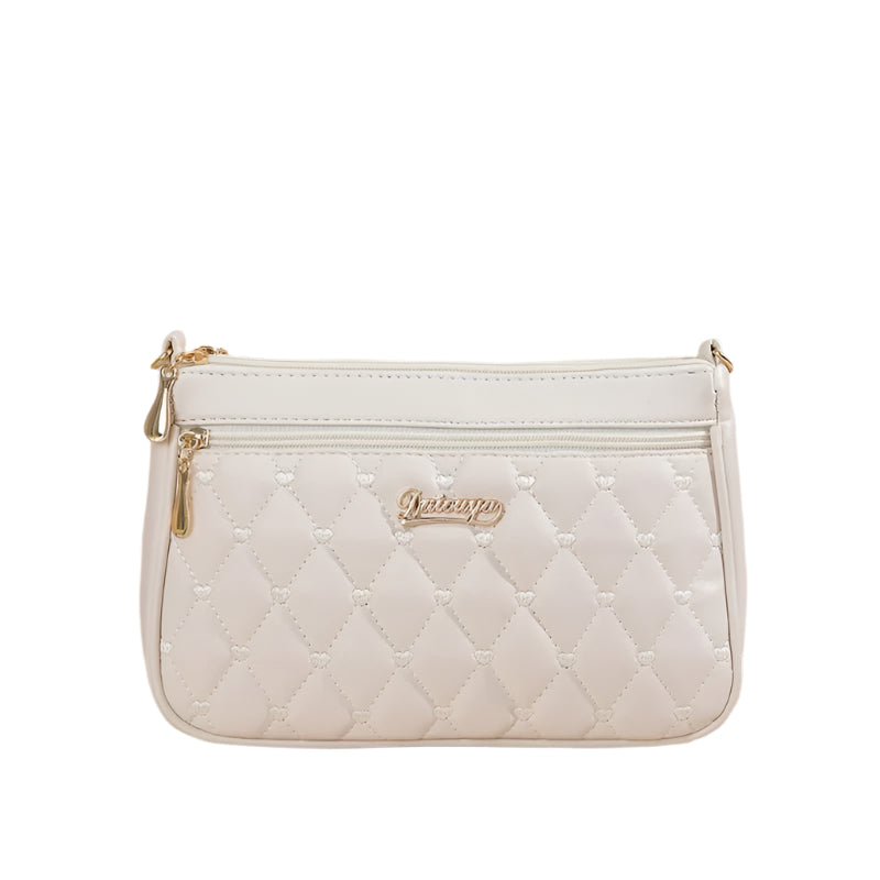 Broderad crossbody-väska i PU-läder för kvinnor