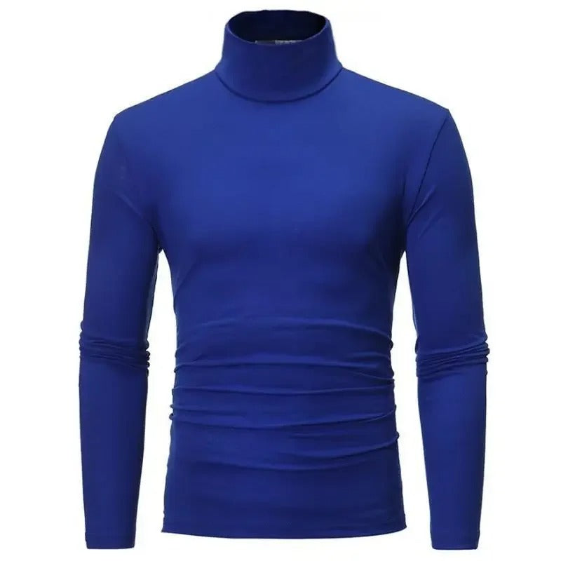 Thermal Slim Fit Vintertopp med hög hals för män