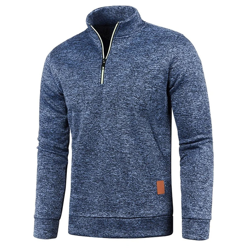 Sköldpaddshalsad Sweatshirt med halv dragkedja för män