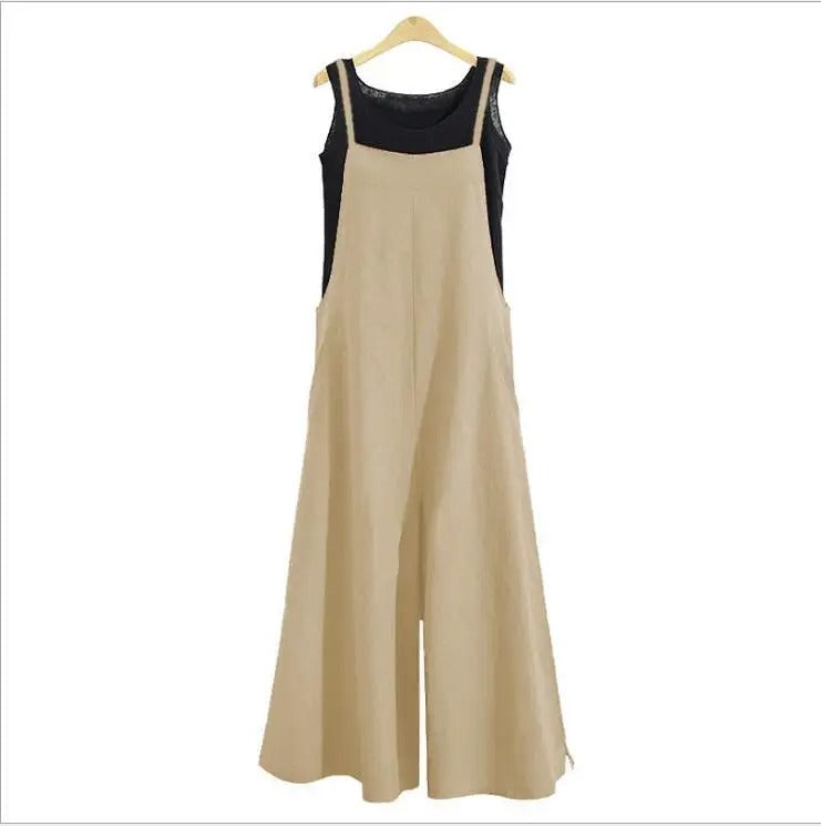 Jumpsuit för kvinnor ärmlös lös jumpsuit