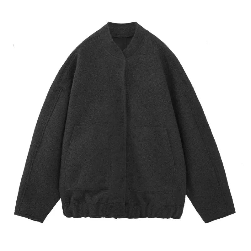 Oversized bomberjacka i tweed för kvinnor