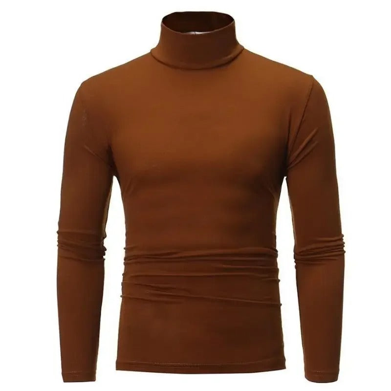Thermal Slim Fit Vintertopp med hög hals för män