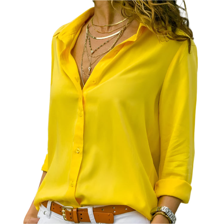 Casual Lapel Loose Shirt för kvinnor