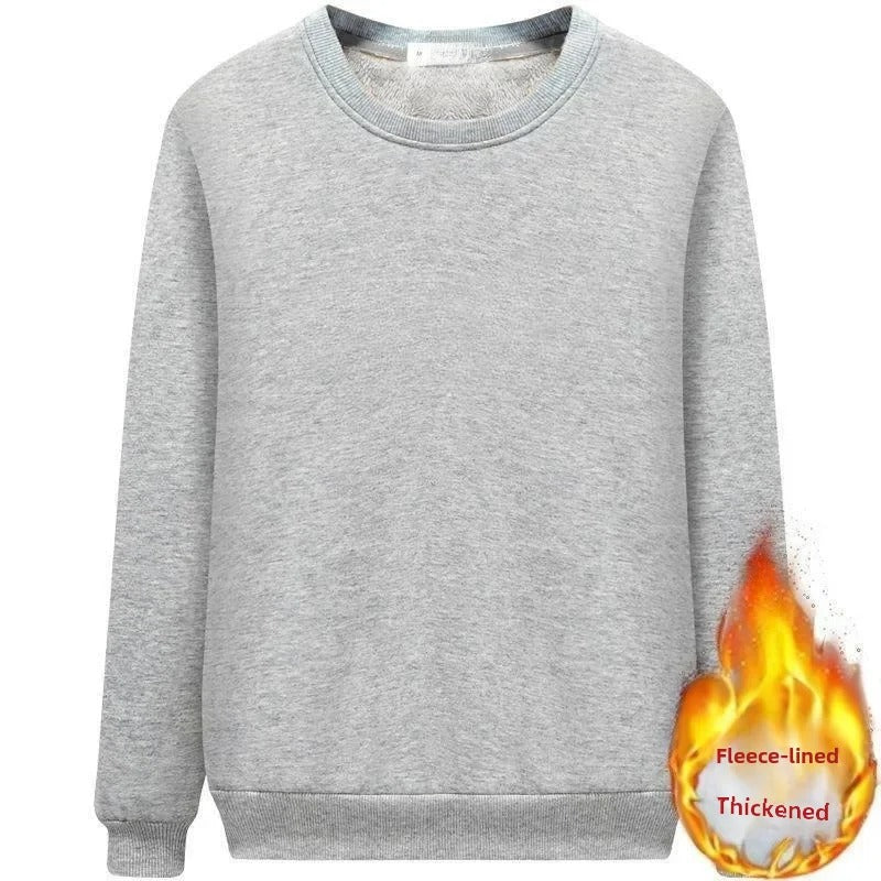 Fleecefodrad sweatshirt med rund hals för kvinnor