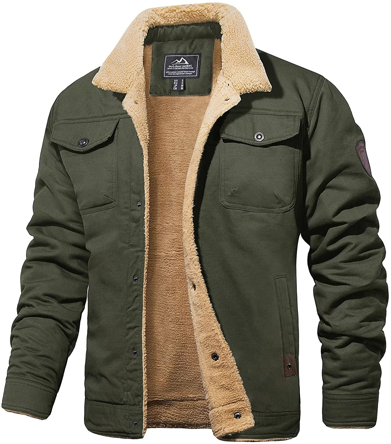 Herr Vinterjacka Sherpa-foder Vattenavvisande Robust Design