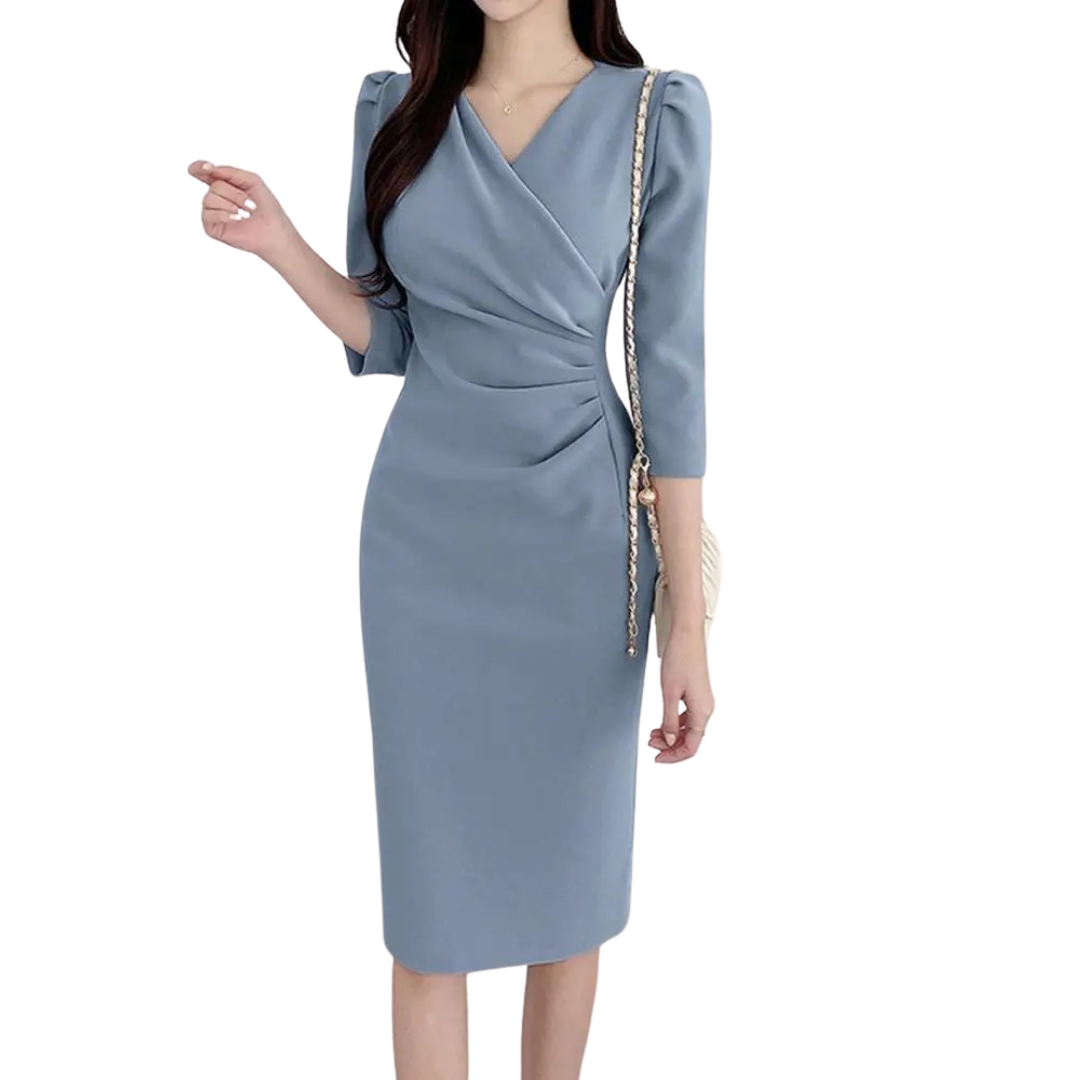 V-ringad bodycon-sundress för kvinnor