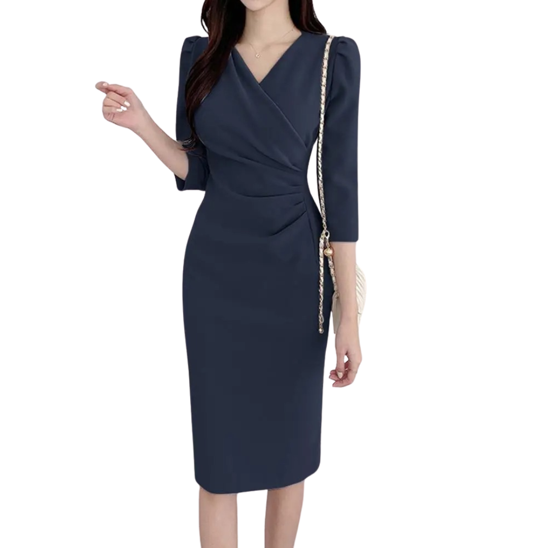 V-ringad bodycon-sundress för kvinnor