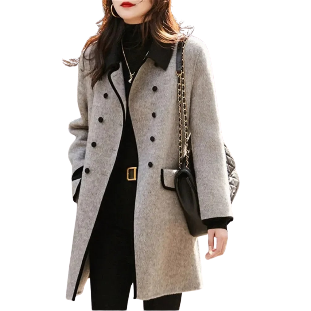 Vintage långärmad överrock för kvinnor