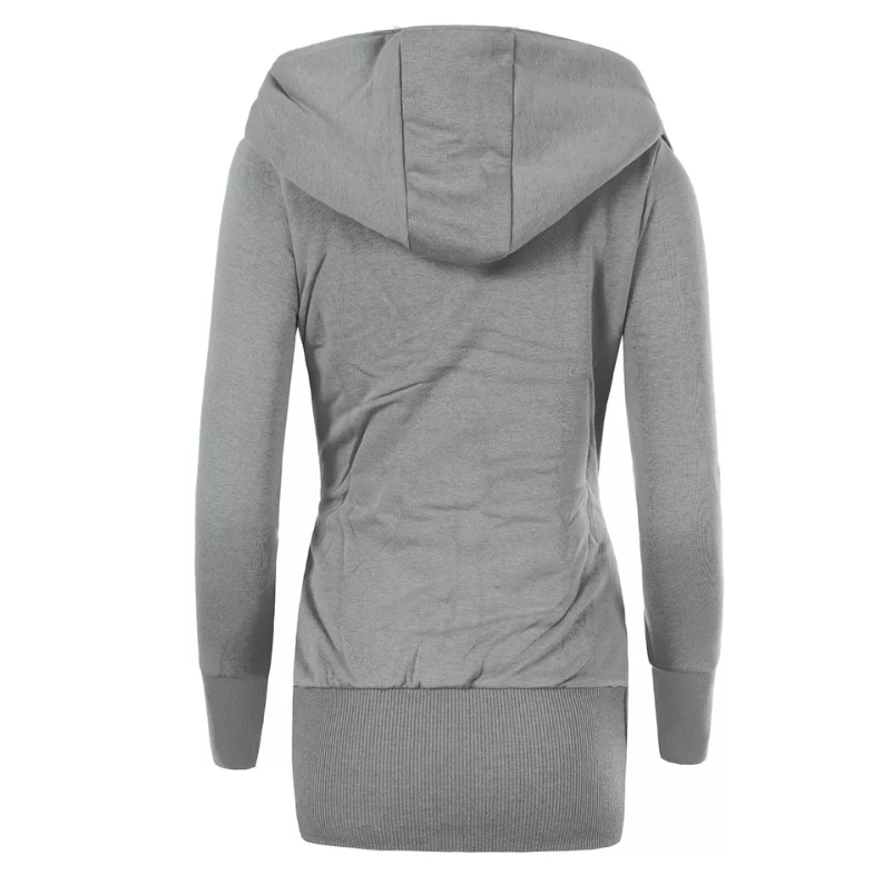 Fleece Cardigan med huva för kvinnor