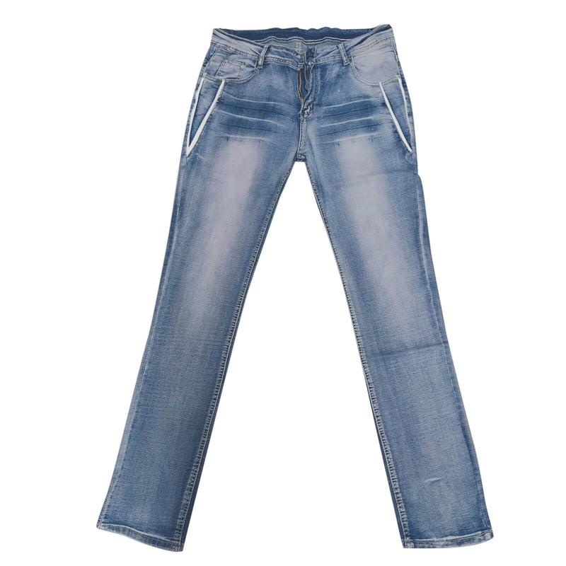 Jeans i denim med stöpsnitt