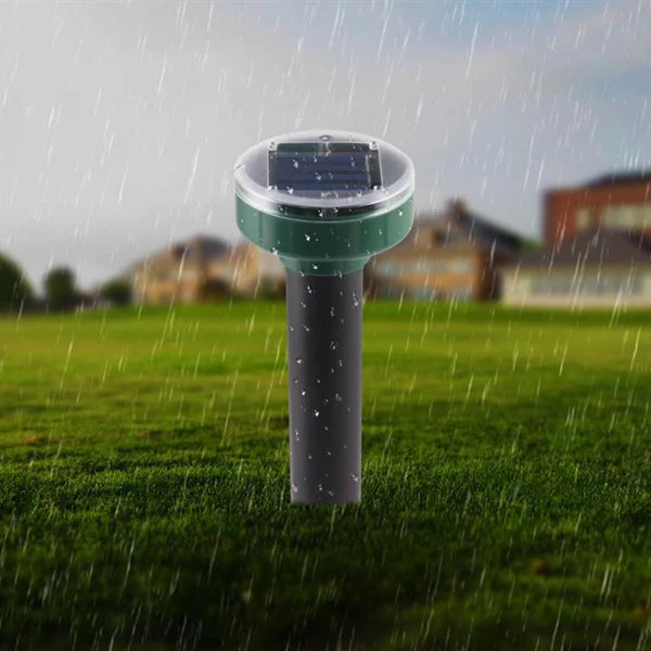 Solcellsdriven mullvadsavvisare