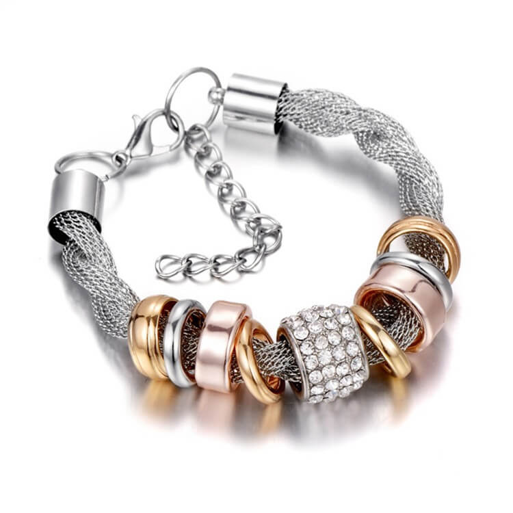 Inflätad ring Accent Armband