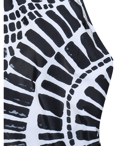 Svart och vit baddräkt