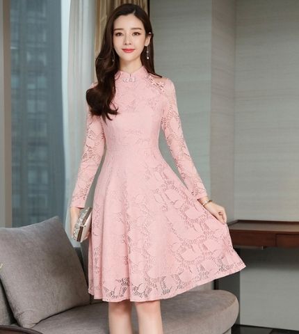 Kvinnor Spets Mini klänning