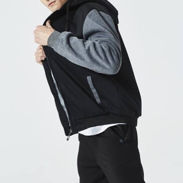 Män vinter fleece jacka