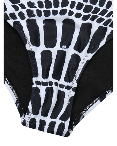 Svart och vit baddräkt