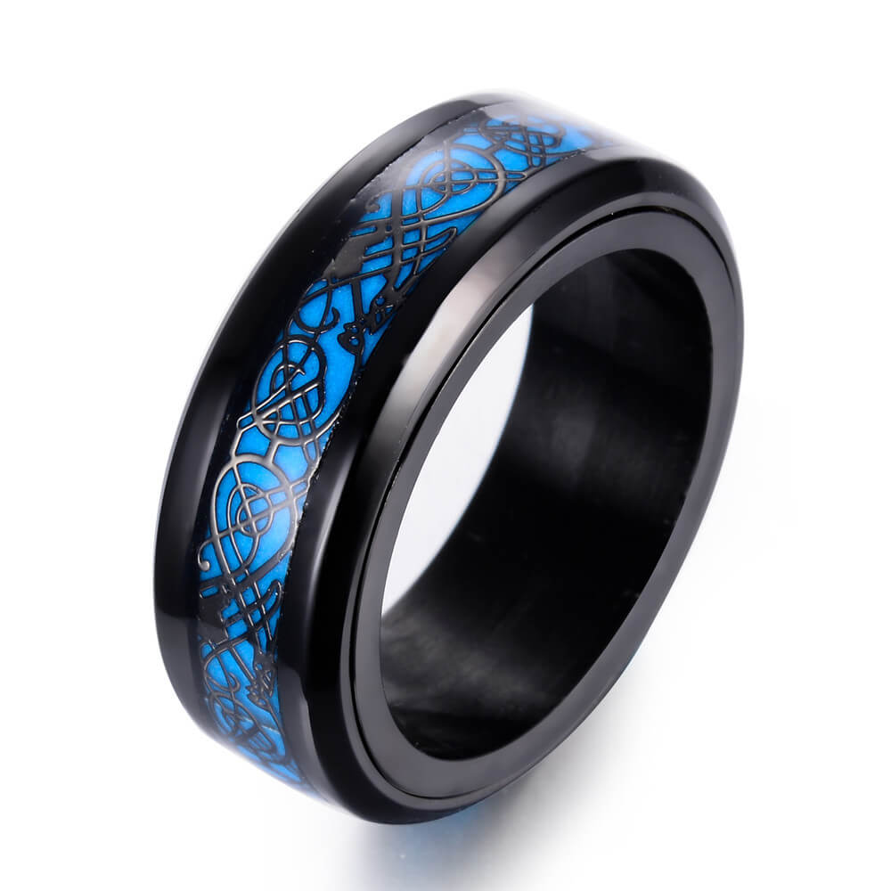 Lysande keltisk drake ring