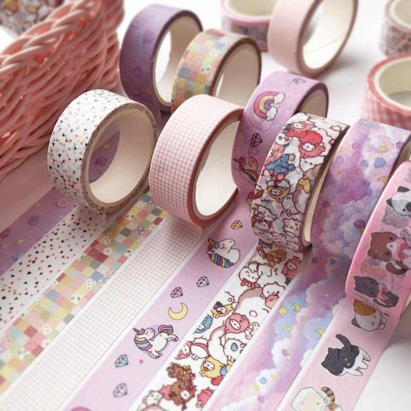Kawaii dekorativ Washi Tape (uppsättning av 5)