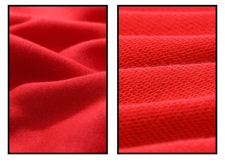 Röd huvtröja med dödskalle