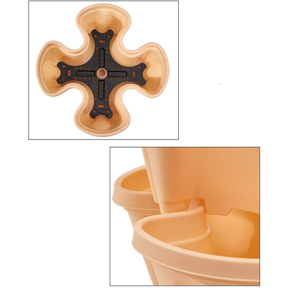 Stapelbara Jordgubbskrukor i 4 Nivåer | Organisera Din Trädgård Effektivt!