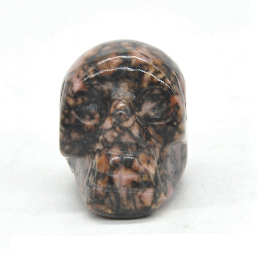 Naturlig dödskalle kristall sten