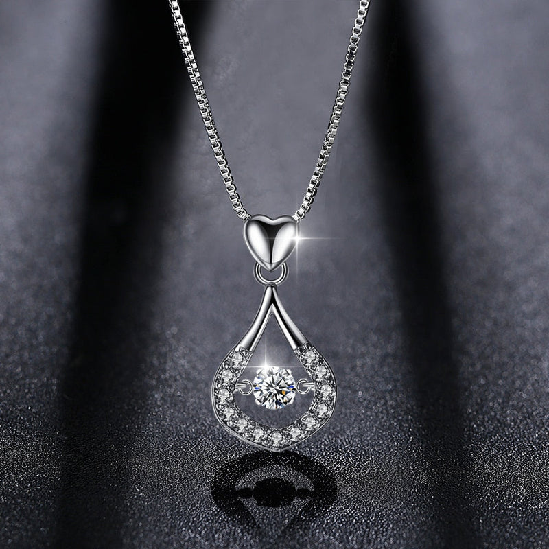 Vattendroppe Crystal hängande halsband