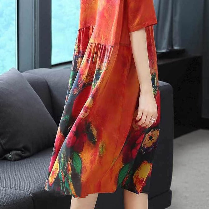 Klänning i äkta mjukt silke