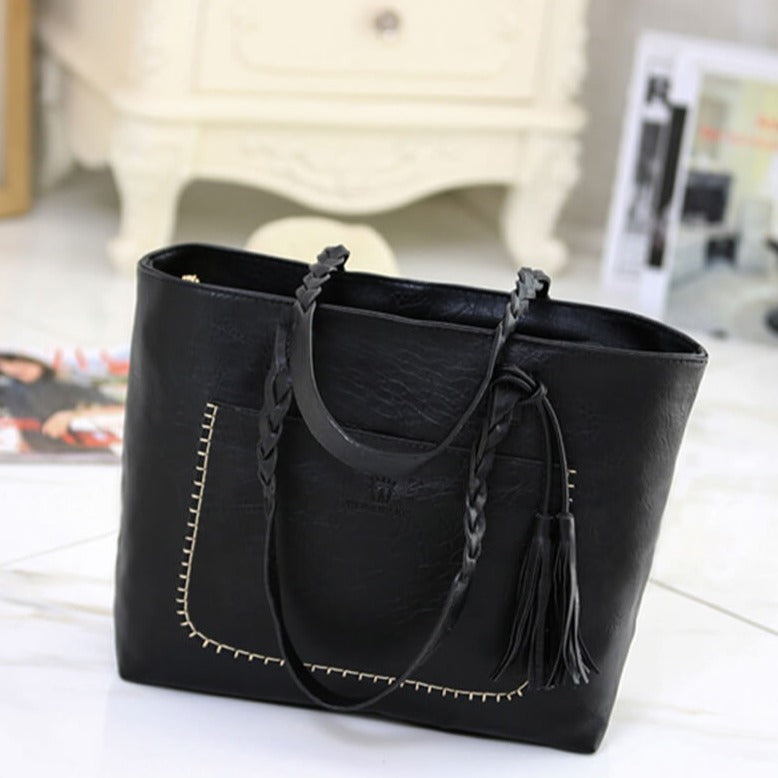 Skulderväska i läder för kvinnor