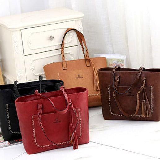 Skulderväska i läder för kvinnor