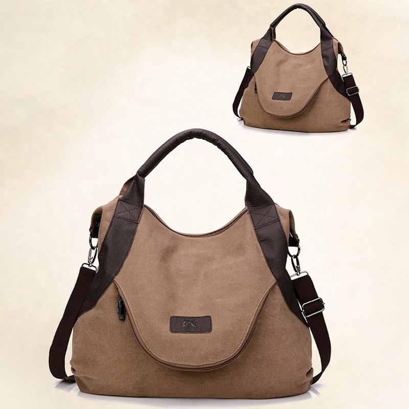 Stora Fickor Canvasväska