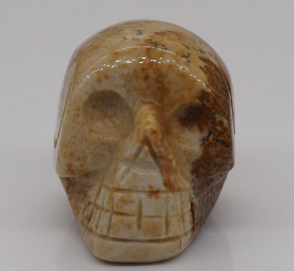 Naturlig dödskalle kristall sten