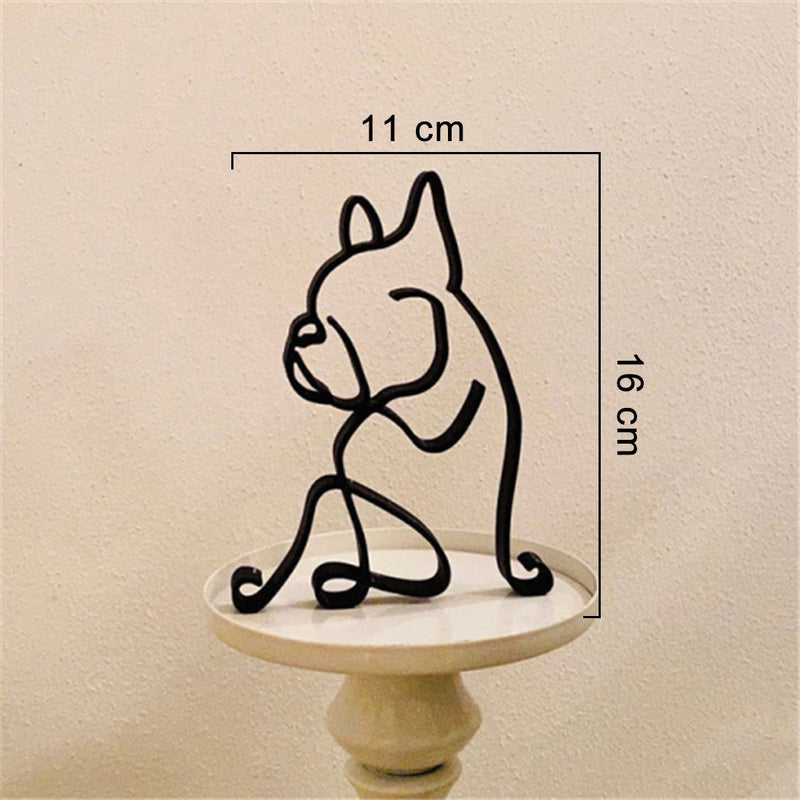 Minimalistisk hund konstskulptur