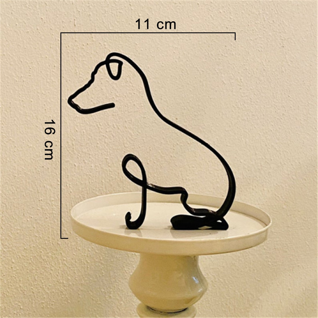 Minimalistisk hund konstskulptur