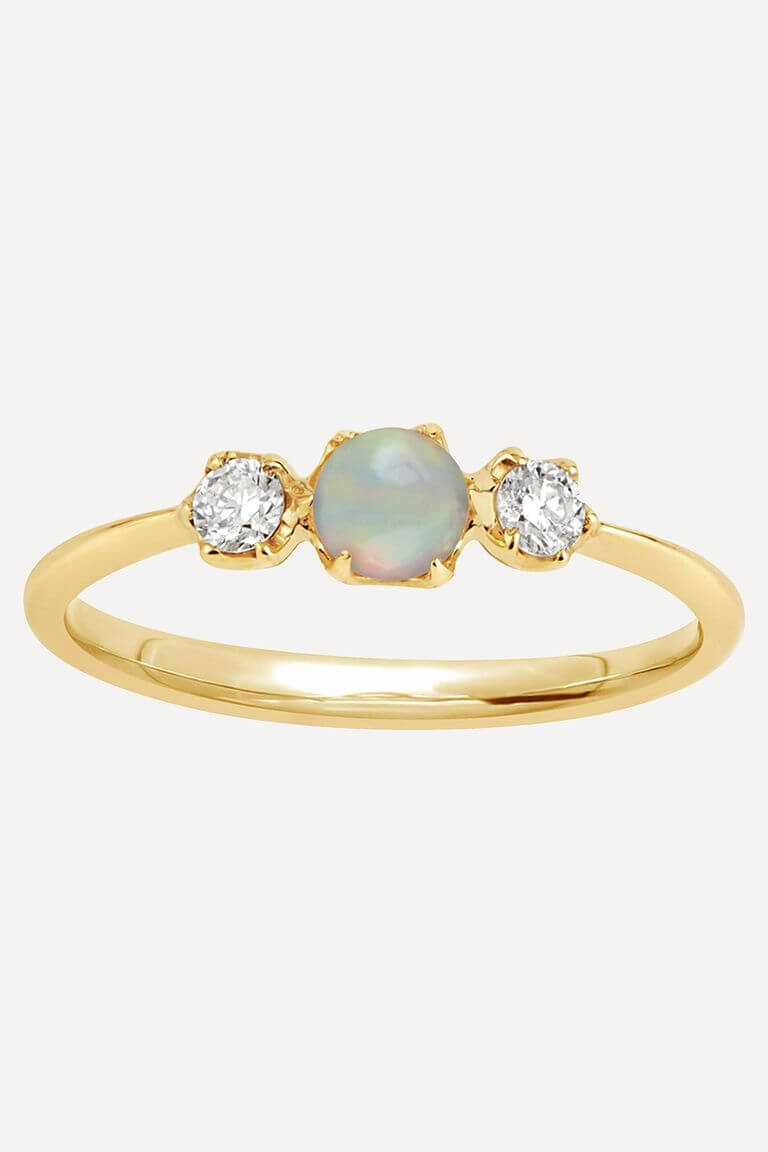 Månsten pärla ring