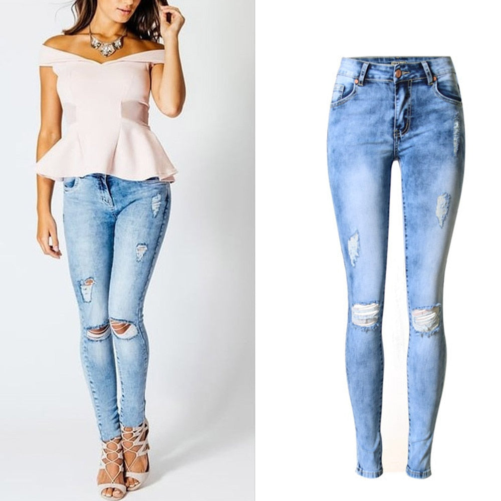 Kvinnan skinny jeans
