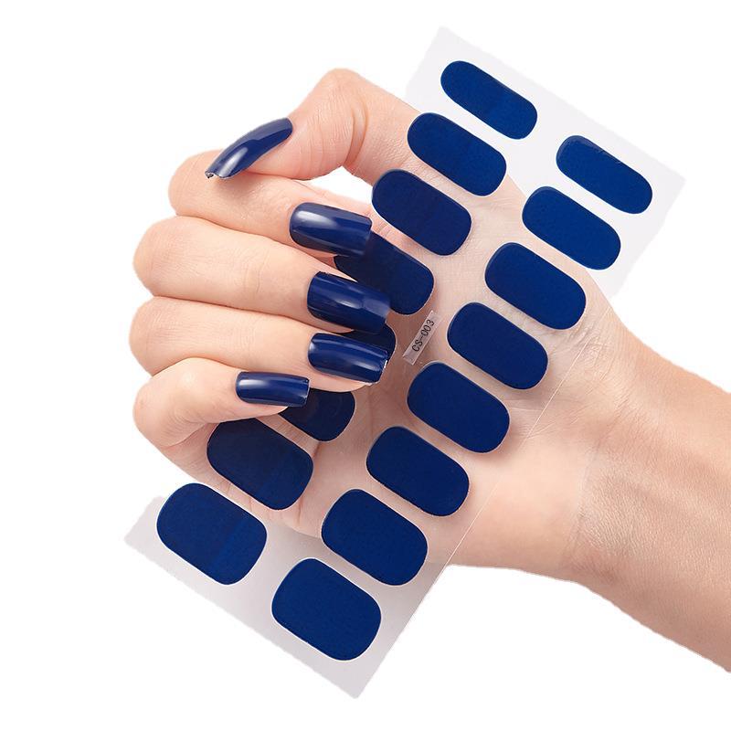 Solid Colors nagelklistermärken (16 tips/set)