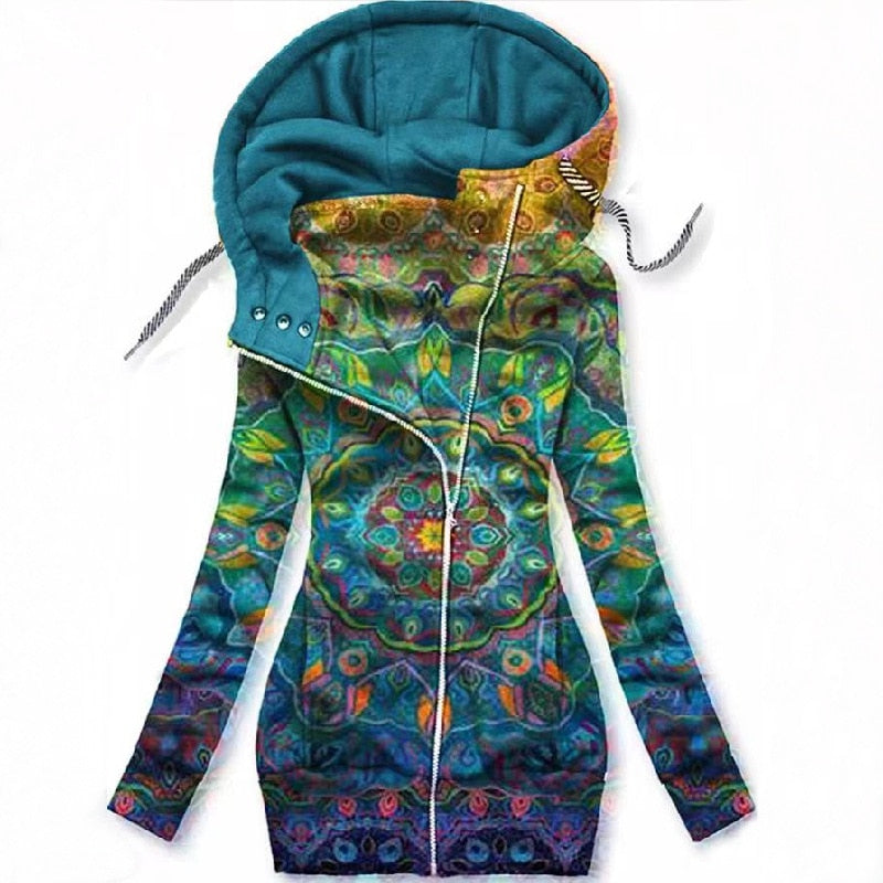 Kvinnors Butterfly Art Cardigan Sweatshirt