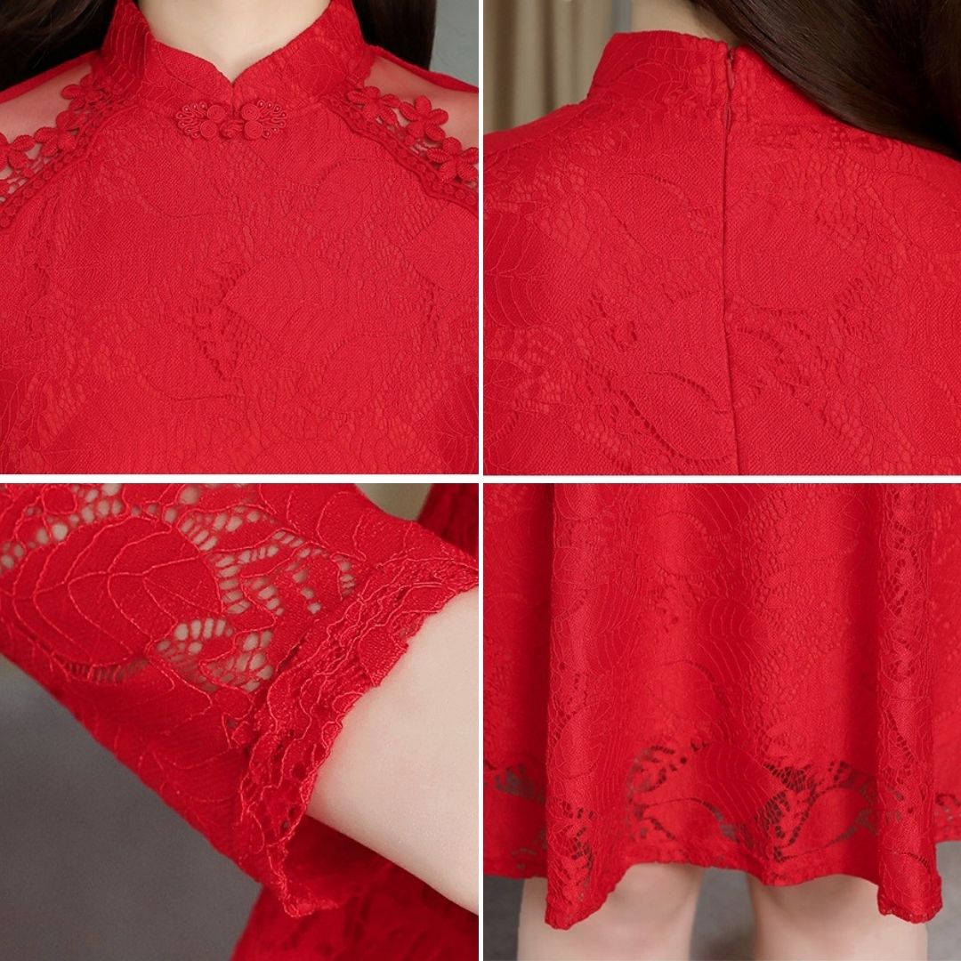 Kvinnor Spets Mini klänning