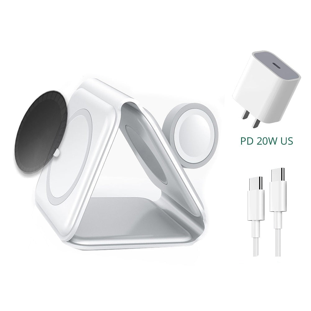 Vikbar magnetisk trådlös laddare