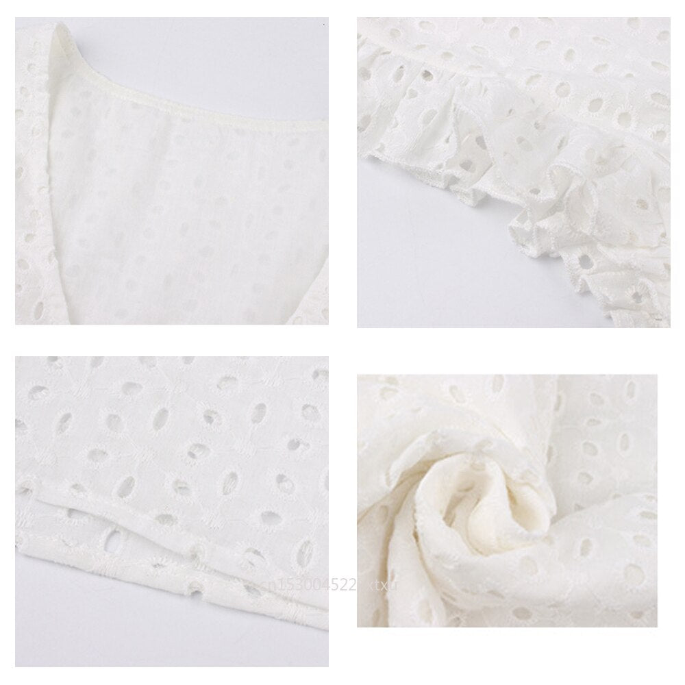 Kort klänning med volangärm