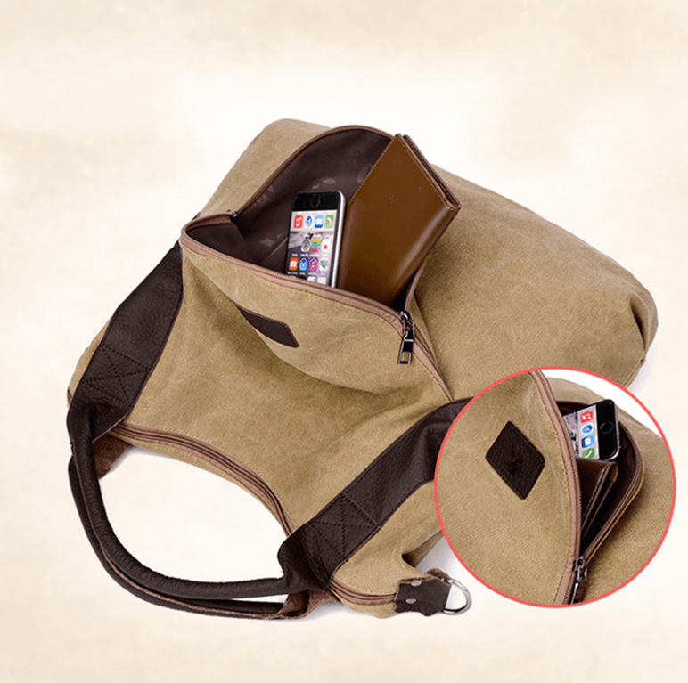 Stora Fickor Canvasväska